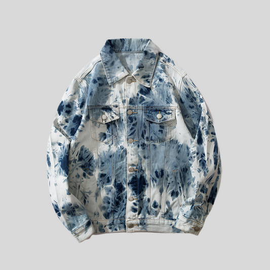 Tie-dye National Style Denim Jacket