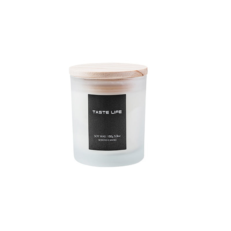 Smokeless Handmade Soy Wax Scented Candle with Wooden Lid