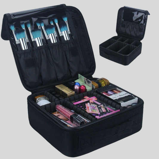 Adjustable Travel Makeup Train Case