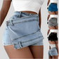 Y2K Vintage Wrap Denim Skorts