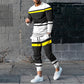 Men’s Striped Pullover Sports Suit