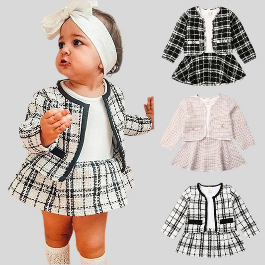 Long-Sleeved Dress Two-Piece Baby Wind Suit