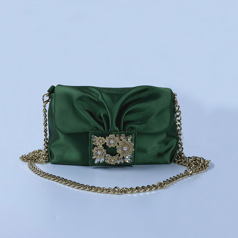 VintageCrush Crumpled Chain Clutch