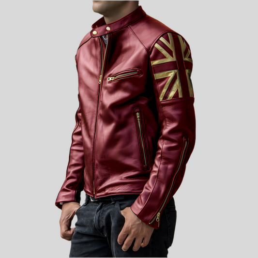 Solid Color Multi-Zip Leather Jacket