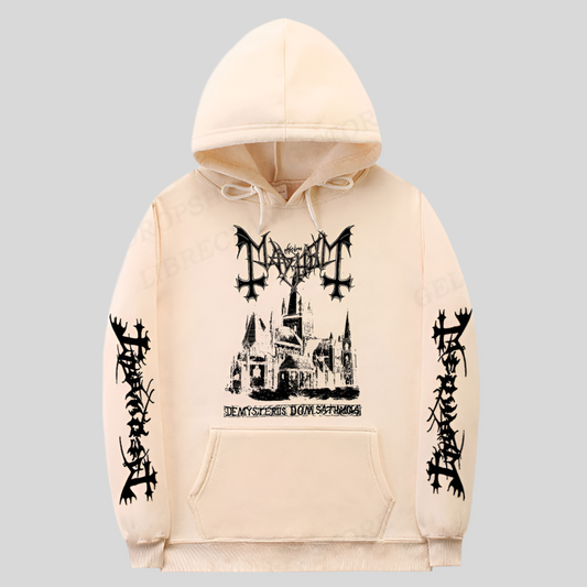 Men's Solid Color Printed Fashion Hoodie