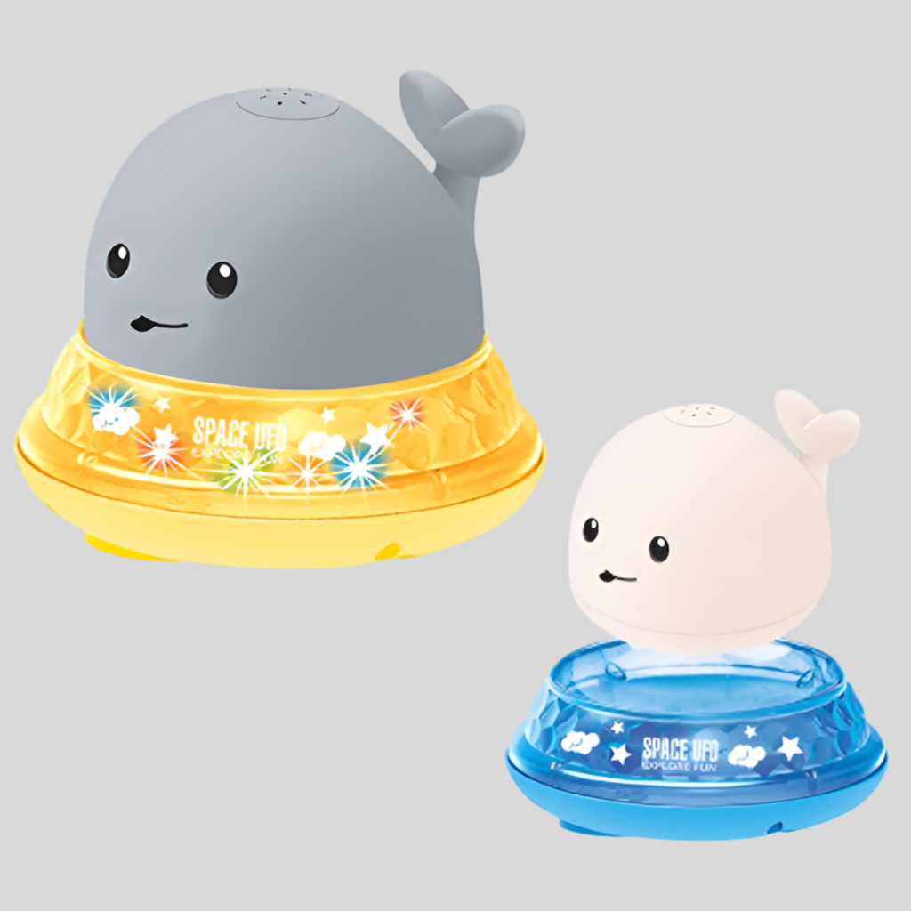 LED Light & Music Cartoon Whale Bath Toy for Babies