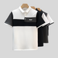 Trend Stitching Contrast Polo Shirt