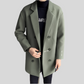 Men’s Double-Breasted Woolen Mid-Length Coat