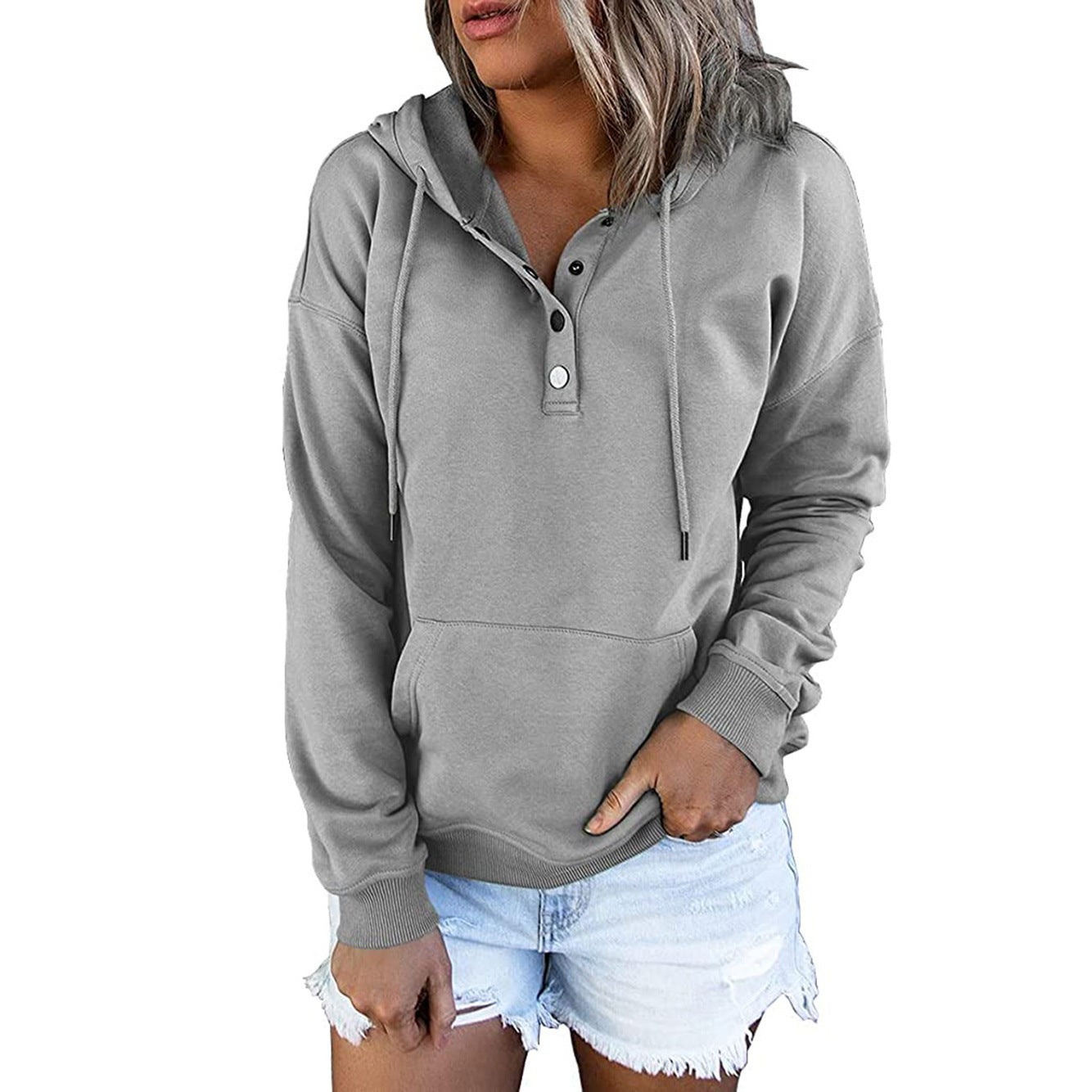 Relaxed Fit Long-sleeve Hooded Sweater