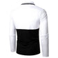 Men's POLO Shirt Two-color Stitching Cowhide