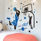 Basketball Sports Wall Sticker for Room Decoration