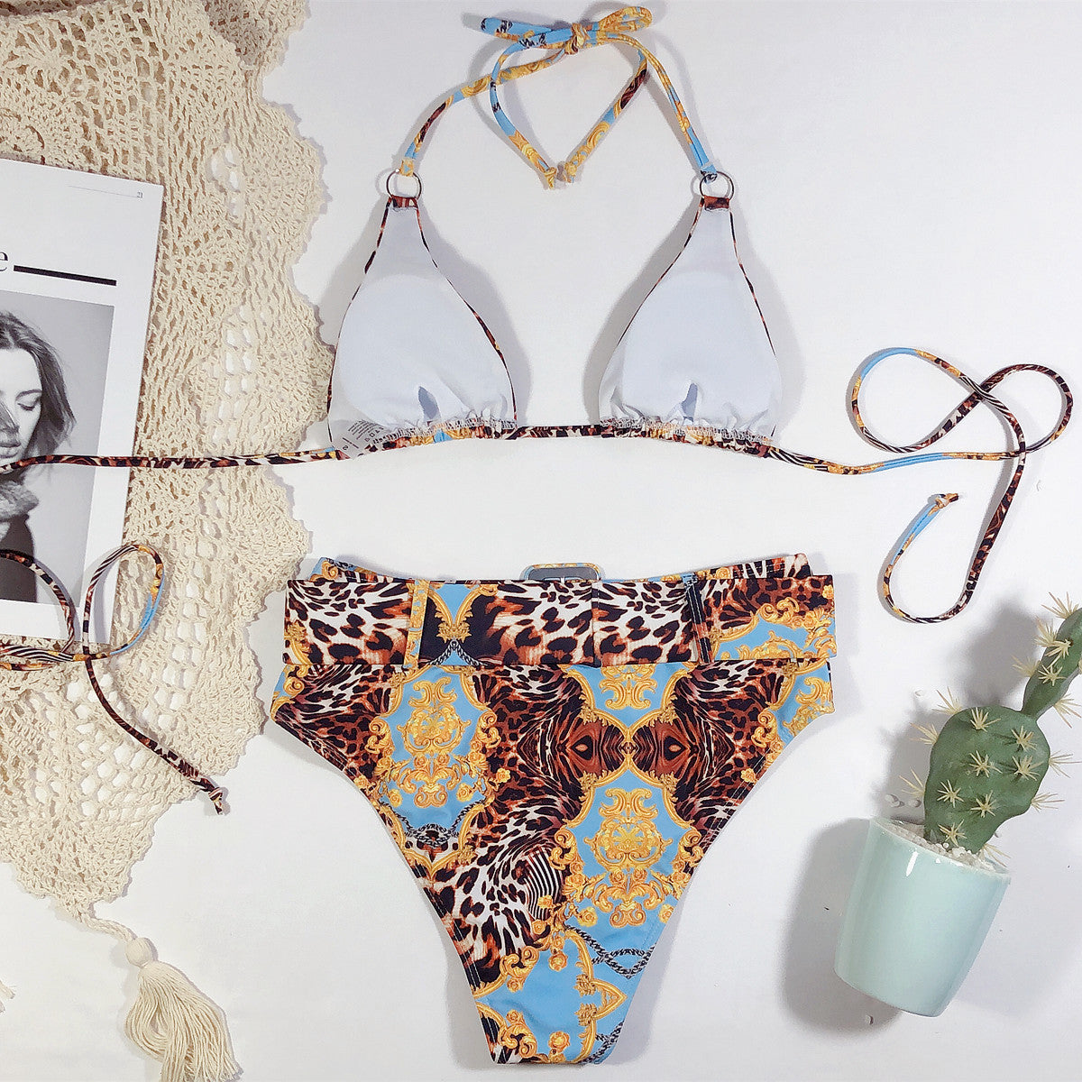 PrintWave Halter Bikini