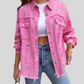 Women’s Oversized Distressed Denim Jacket