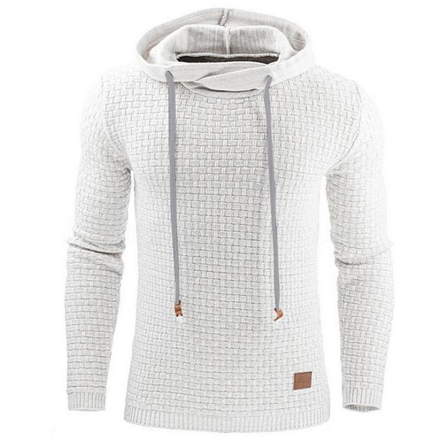 Men’s Jacquard Long-Sleeved Hoodie Sweatshirt