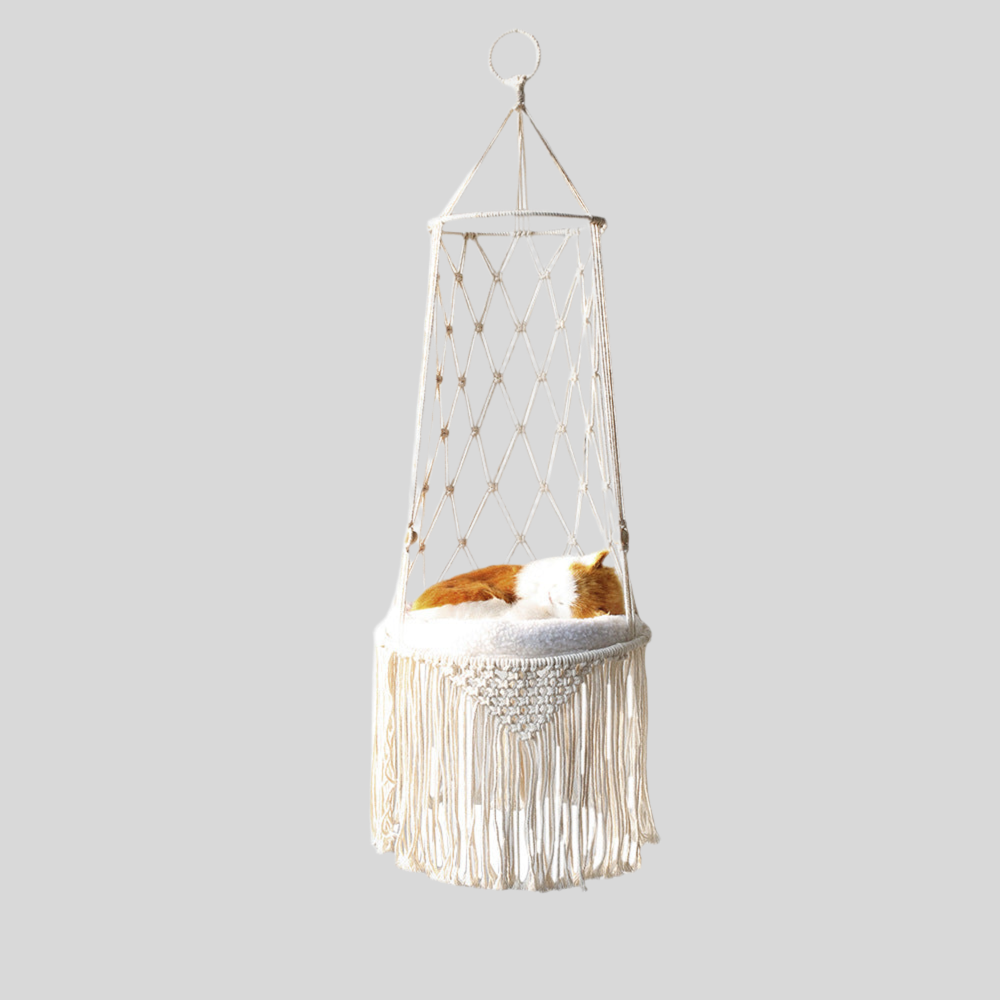 PurrHammock – Macrame Hanging Cat Bed