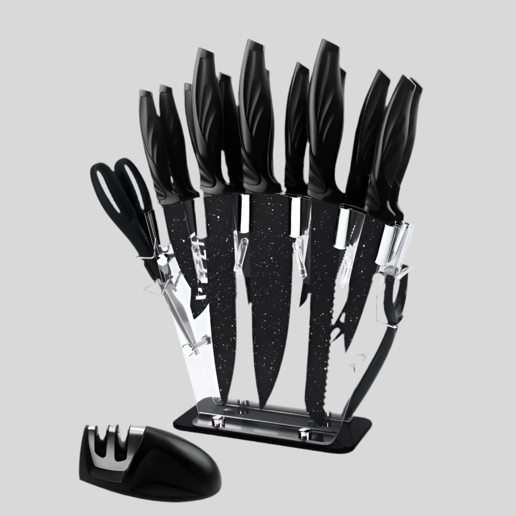 17-Piece Stainless Steel Kitchen Knife Set