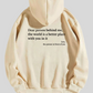 “Dear Person Behind Me” Letter Print Plush Hoodie