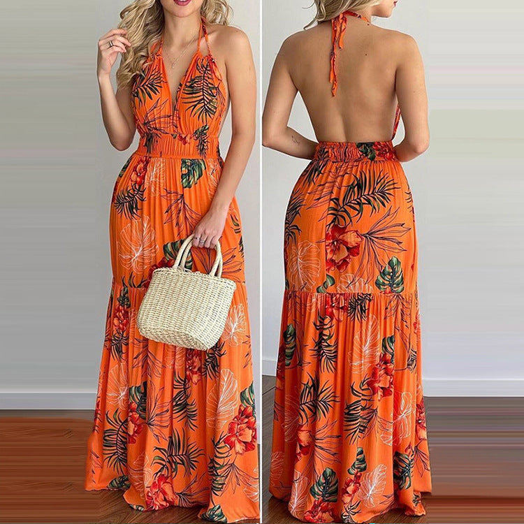 Sundrenched Halterneck Maxi Dress