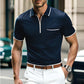 Summer Men’s Zipper Pocket Casual Sports Polo Shirt