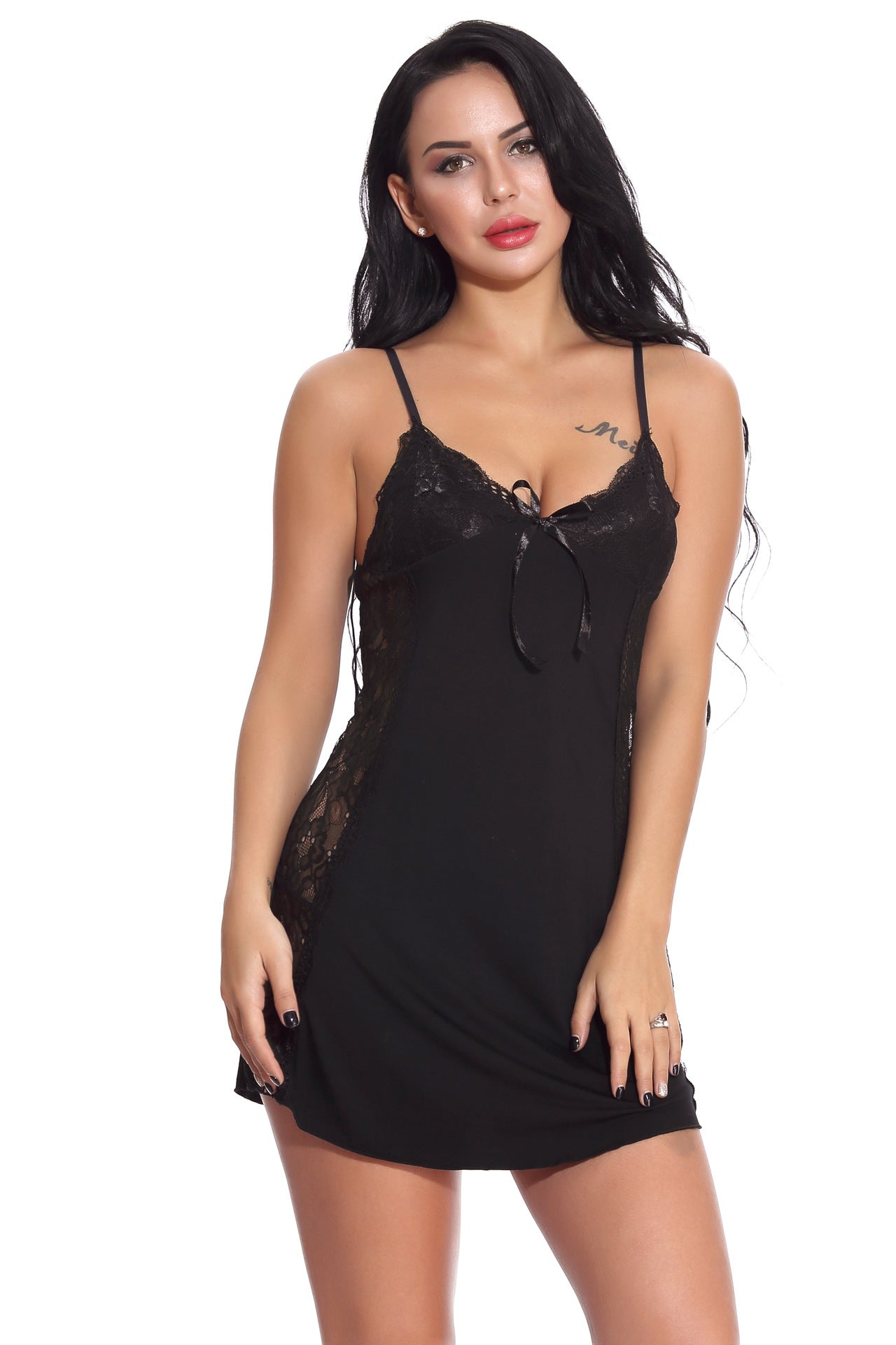 Lace-Trimmed Modal Sleep Dress