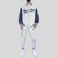 Men’s Printed Baseball Style Sports Two-Piece Set