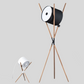 Simple Wood Art Three Fork Floor Lamp