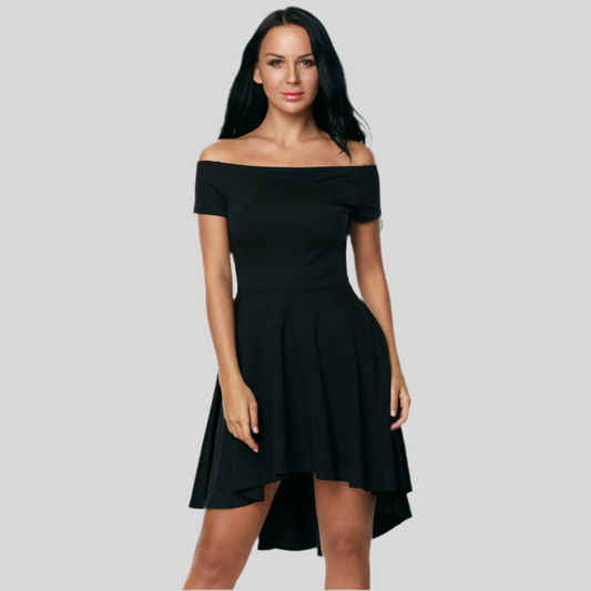 Strapless Sexy Evening Dress with Short Sleeves