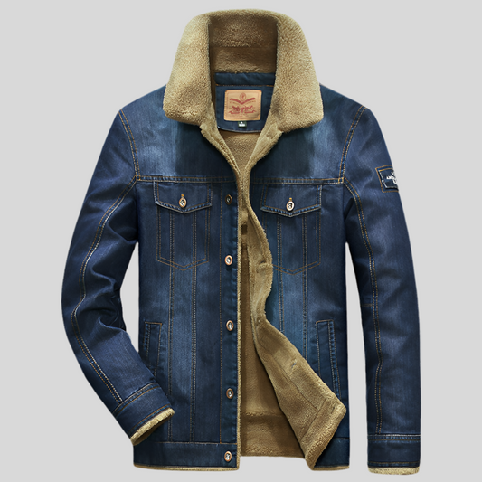 Winter Denim Jacket Men Plus Size Velvet Cotton Coat