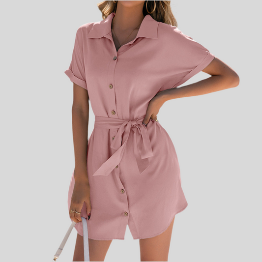 RelaxEase Casual Shirt Dress