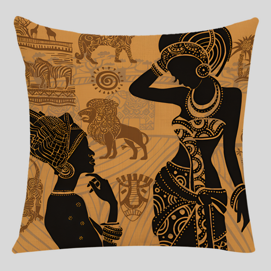 African Woman Cushion Cover