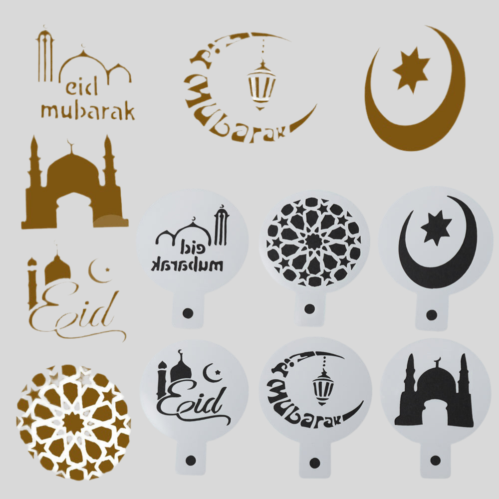 EidBloom Cake Decoration Stencil