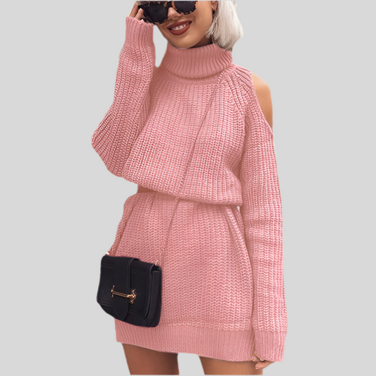 ElegantOff-Shoulder Knit Dress