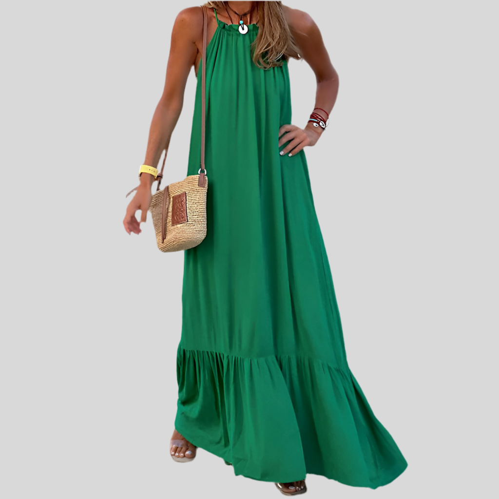 Timeless Halter Neck A-Line Dress