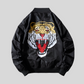 Embroidered Cotton Jacket with Tiger Design