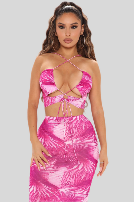 Women’s Printed Strapless Dress