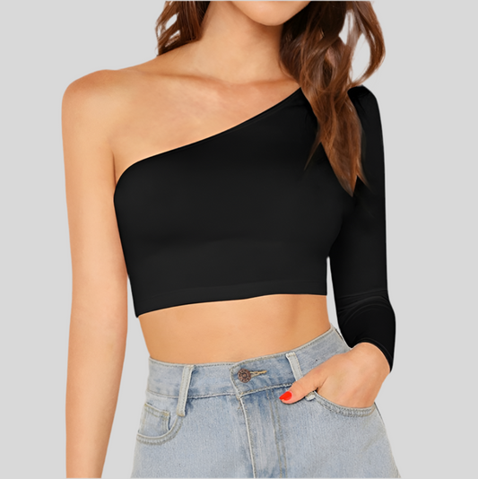 New Women’s Knitted Off-shoulder Top