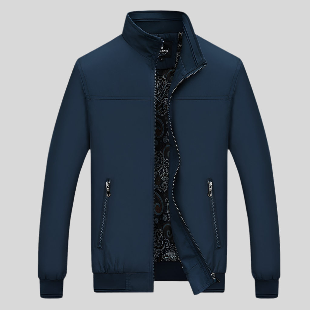 Spring and Autumn Men’s Casual Stand Collar Jacket