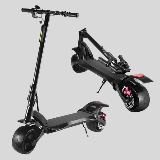 Double Drive Folding Scooter With Wide Tires