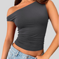 Women’s Sleeveless Off-the-shoulder Cropped Tank Top