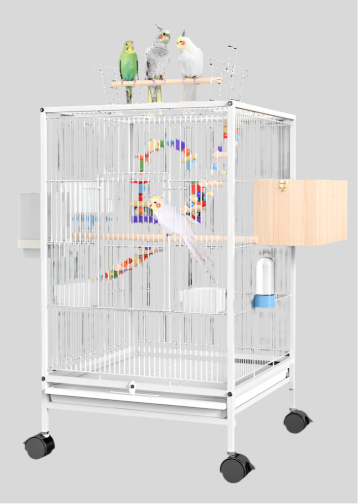 Parrot Xuanfeng Bird Cage With Feeder Toy Grass Nest Breeding Box