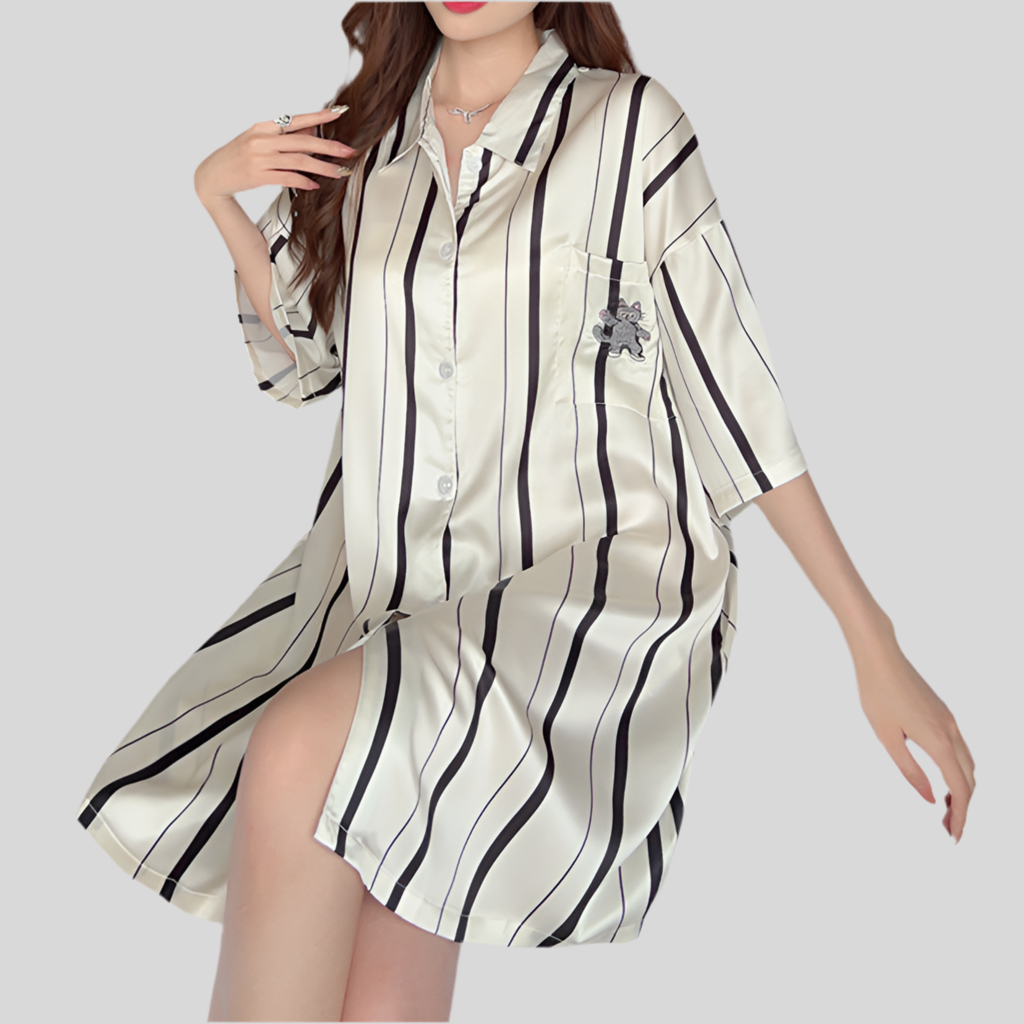 SleepFlow Striped Nightshirt