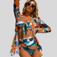 Women’s Trendy Printed Three-Piece Swimwear