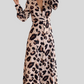 Trendy Leopard-Print Long Sleeve Dress