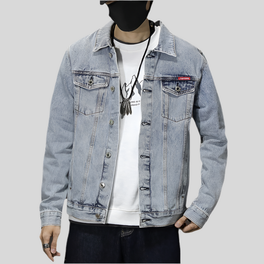 Oversized Slim Fit Washed Denim Jacket