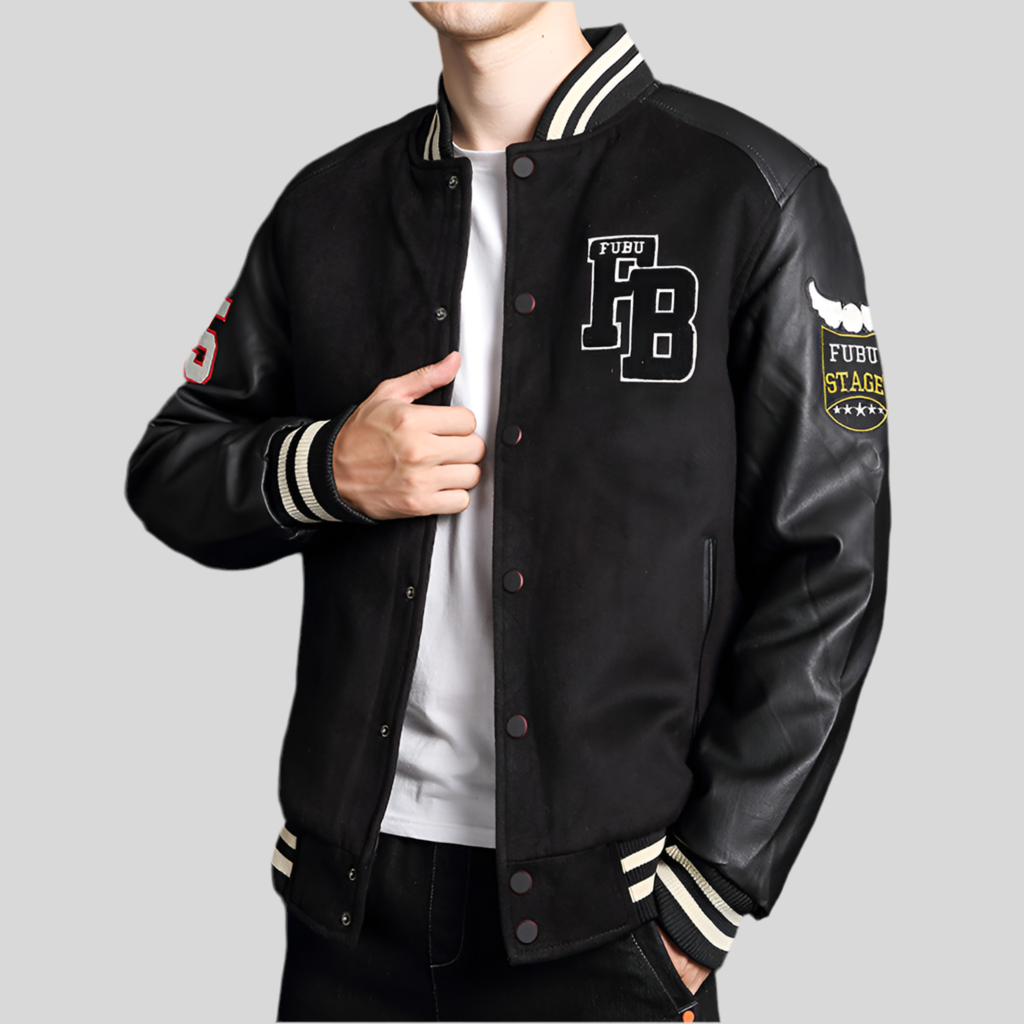 Men’s Fleece Baseball Collar Casual Jacket