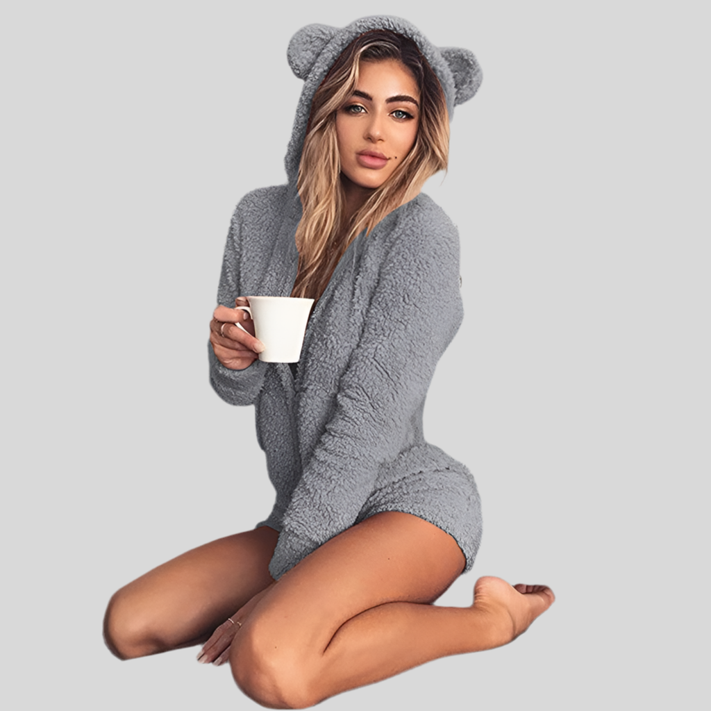 CuddleNest Fleece Hooded Nightwear