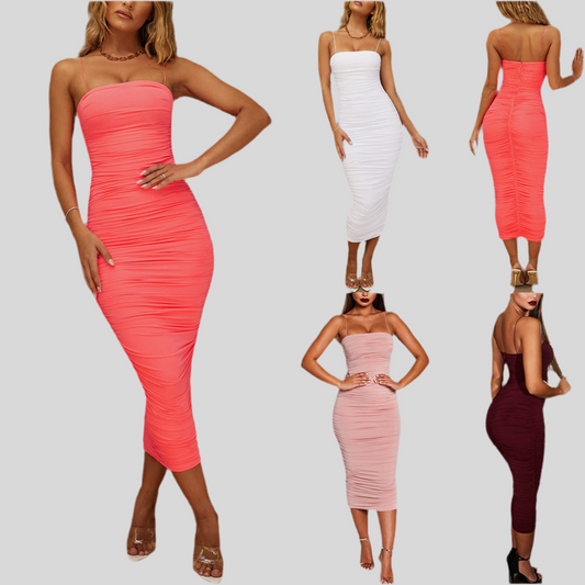 Women's Slim-fit Midi Slip Dress