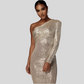 Sexy One-Shoulder Sequin Nightclub Dress