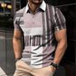 Men’s Retro Plaid 3D Zipper Lapel Short Sleeve Shirt