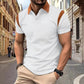 Men’s Waffle Jacquard Solid Polo Shirt